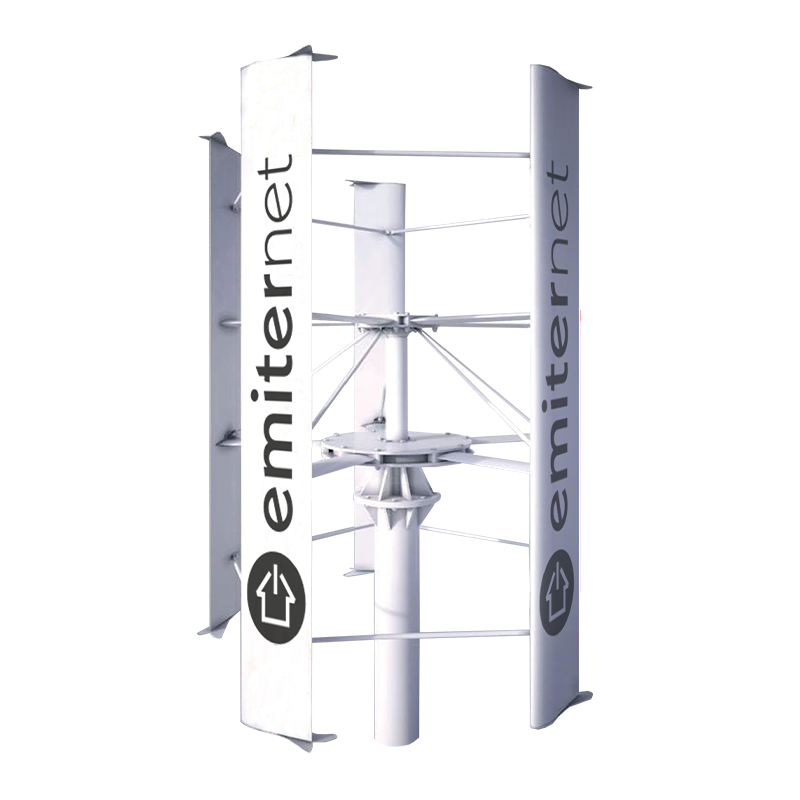 Turbina wiatrowa o mocy 2800W. System pracy On Grid/ Off Grid. Wymiary: średnica 2,2m, wysokość 3. Waga całkowita 175kg