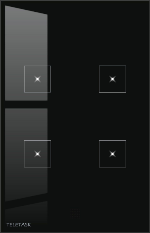 Panel dotyk.Aurus,szklany front,czarny,tech.pojem.,4pola dotyk,4xLED/IR/buzzer/Tsen