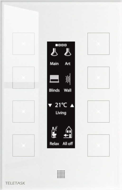 Panel dotykowy, Aurus OLED, szklany front, biały(technolog.pojem.8pól dotyk)
