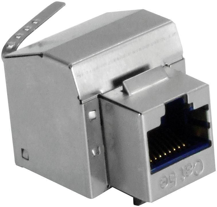 Gniazdo STP RJ45 kat.5e keystone niebieskie