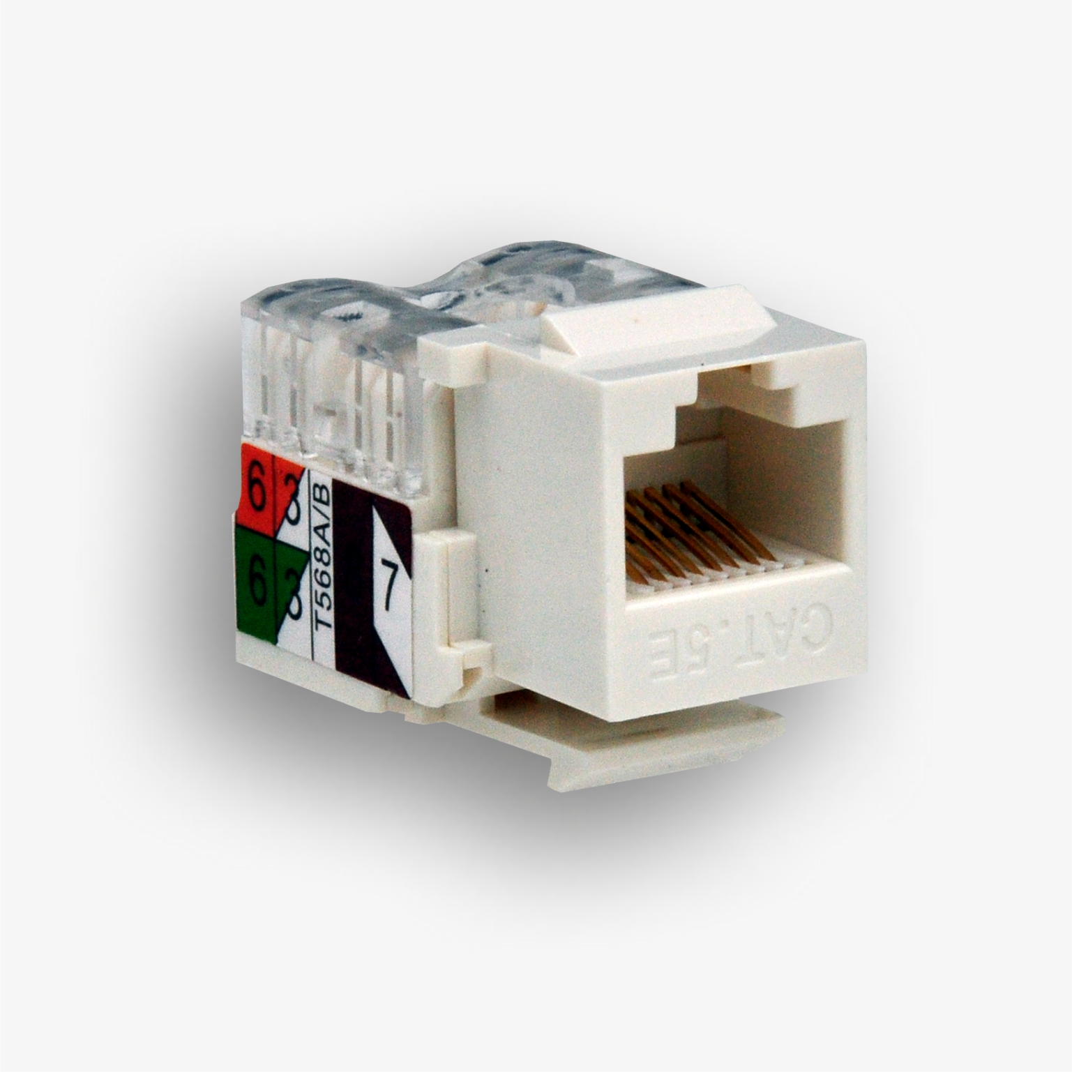 Gniazdo UTP RJ45 kat.5e keystone biały