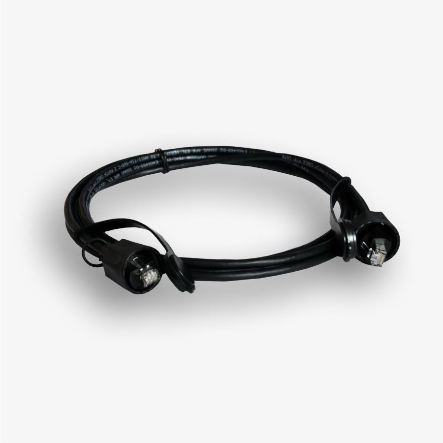 Kabel krosowy przemysłowy EmiterNet FTP kat.6 czarny 2m