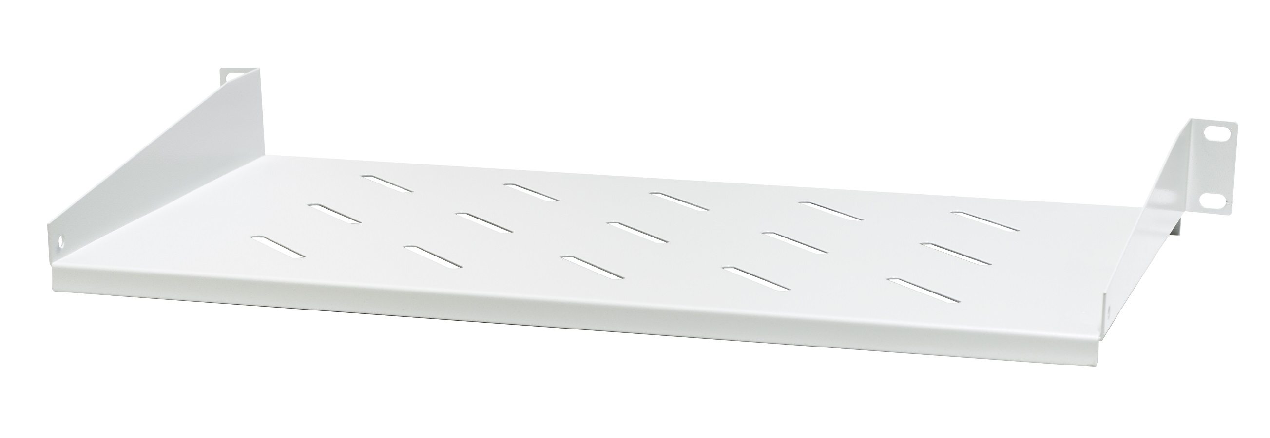 Półka stała 19", 1U, gł.250mm, mocowana z przodu, RAL7044 (szary)