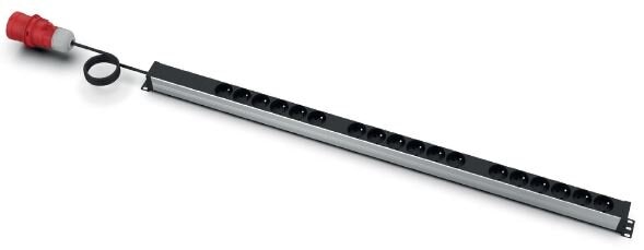 Listwa zasilająca EmiterNet pionowa 3-fazowa (3x32A), 18(3x6) gn. z bolcem, kabel 3mb wtyk IEC309A/32A (skręcany)