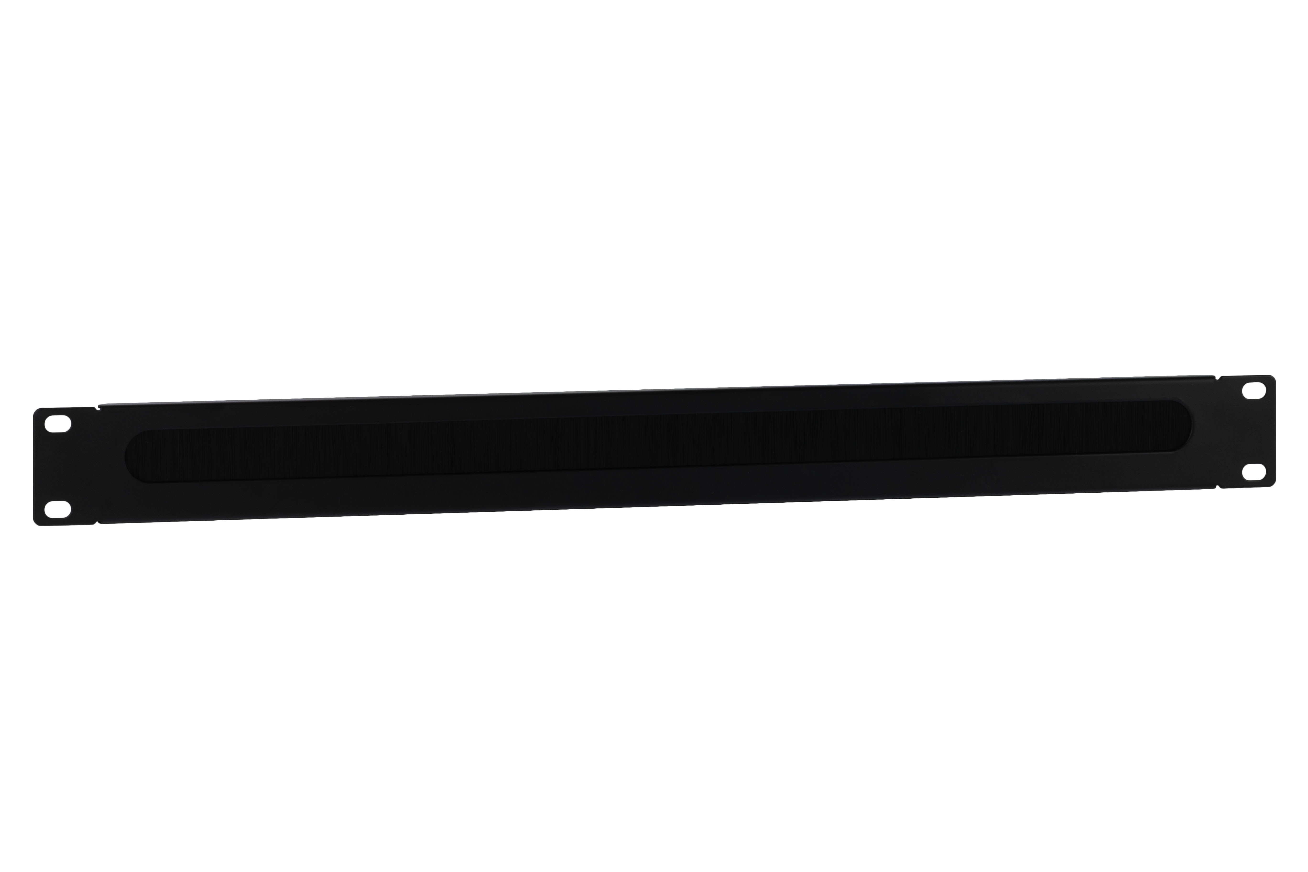 Panel szczotkowy 19" czarny RAL9005 1U