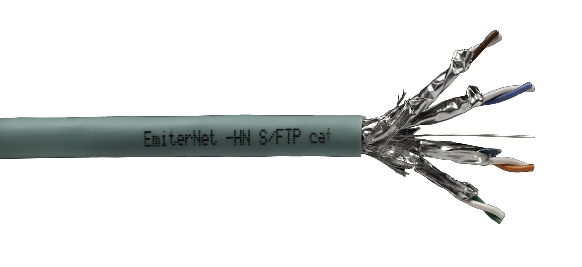 Kabel Emiter Net S/FTP kat.7 1000MHz B2ca LSZH-FR, drut 4x2x23AWG
