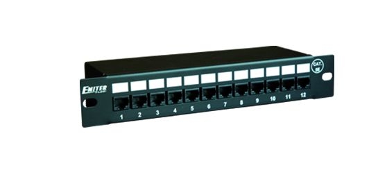 Panel 10" 12xRJ45 UTP kat.5e (1U)