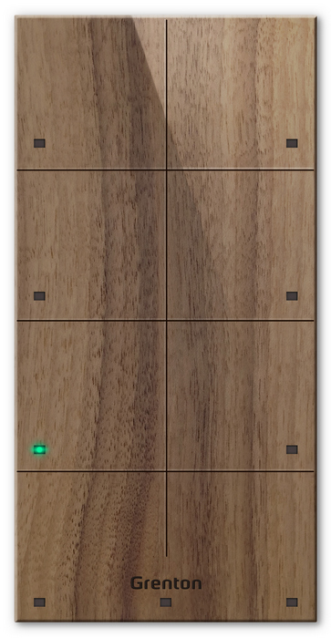 Panel dotykowy Grenton / 8 pól dotykowych / TF-Bus / ciemny drewniany front