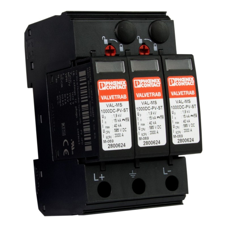 Ogranicznik przep. Phoenix Contact, 1000V DC Typ 2, VAL-MS 1000DC-PV/2+V