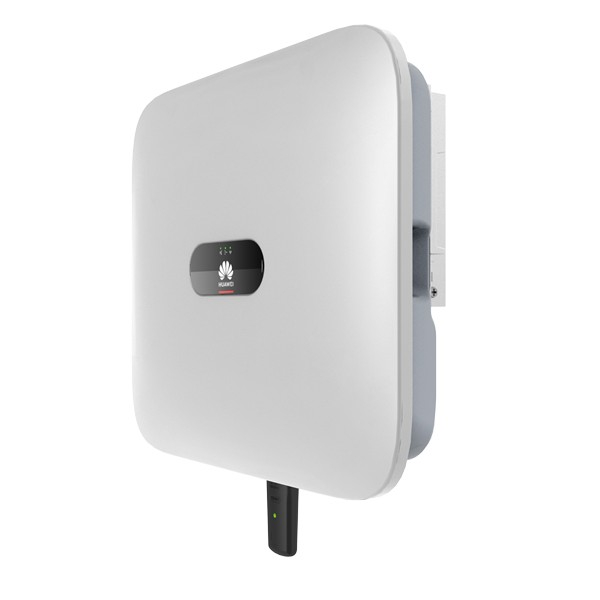 Falownik Huawei FusionSolar // 3-fazowy, 2-MPPT High Current, wbudowana komunikacja (RS485, WLAN poprzez Smart Dongle), rozłącznik DC, 3kW/3,3kVA, ograniczniki przepięć strony AC i DC typ II, interfejs ładowania akumulatora, wsparcie dla optymalizacji