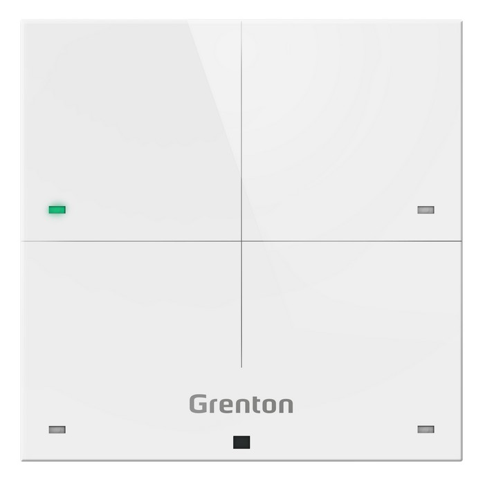 Panel dotykowy Grenton / 4 pola dotykowe / TF-Bus / biały szklany front