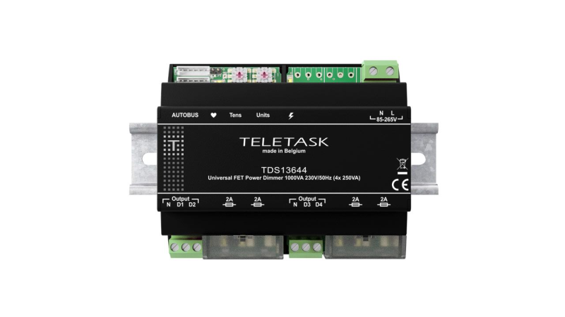 Universal dimmer (AUTOBUS) 1000VA 230V/50Hz 4x250VA DIN RAIL